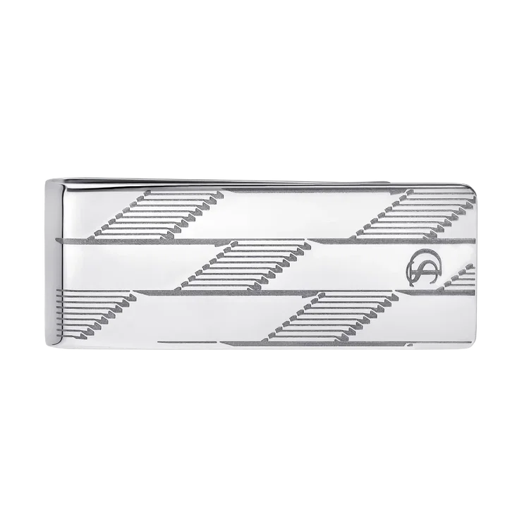 S.T. Dupont Money Clip Metal Monogram Silver 