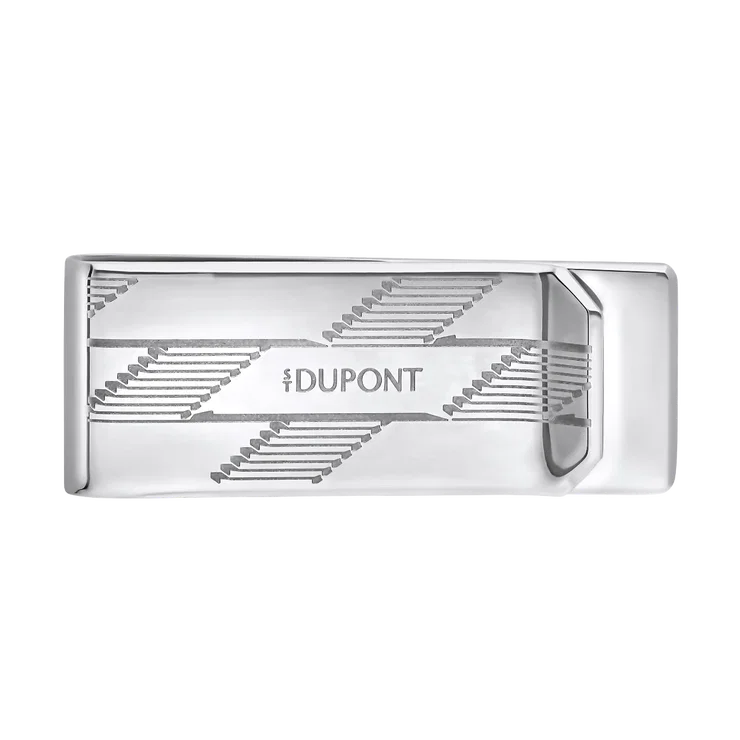 S.T. Dupont Money Clip Metal Monogram Silver 