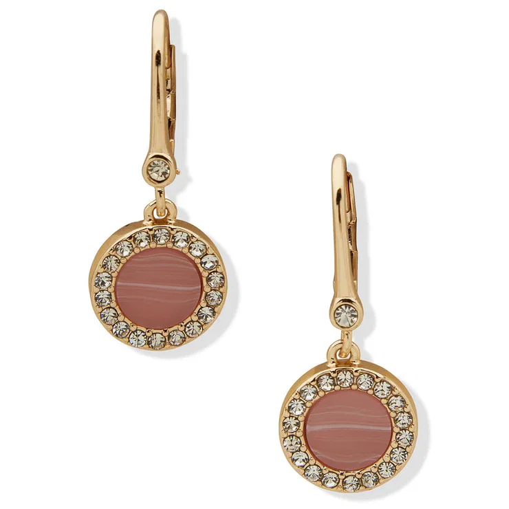 DKNY Women’s Gold-Tone Crystal Drop Earrings