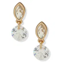 DKNY Nala Women’s Gold Earrings with Clear Crystals