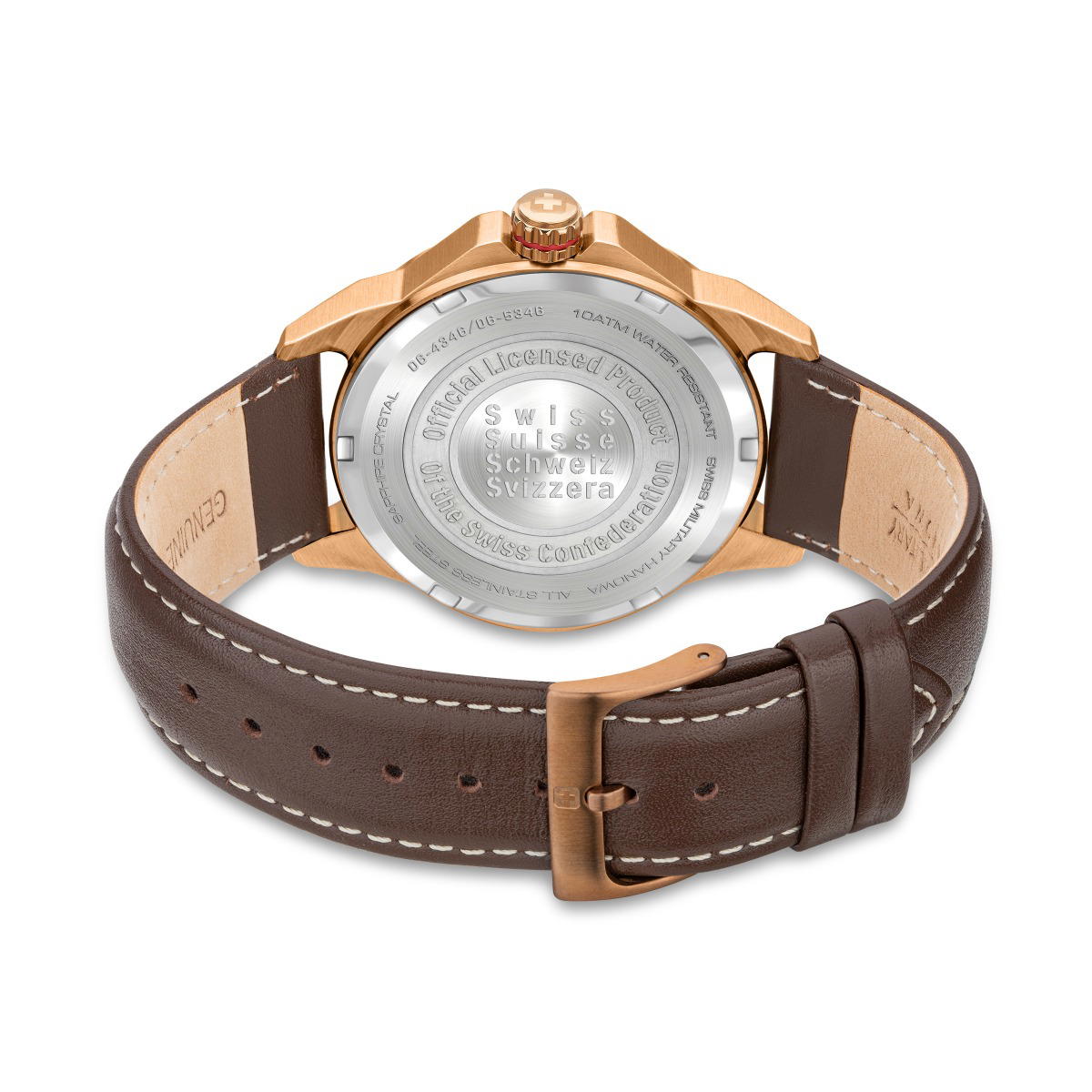 Swiss Military Watch For Men Brown Leather