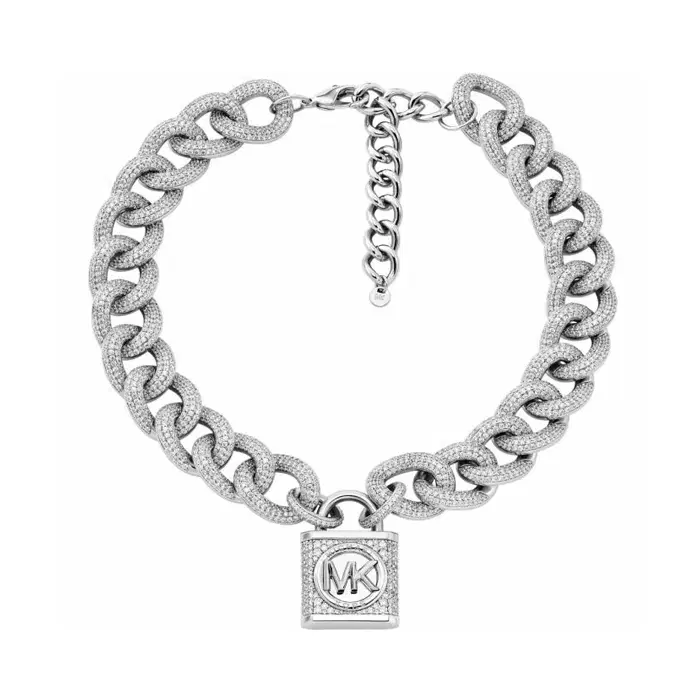 Michael Kors Women Metallic Muse Platinum Brass Necklace