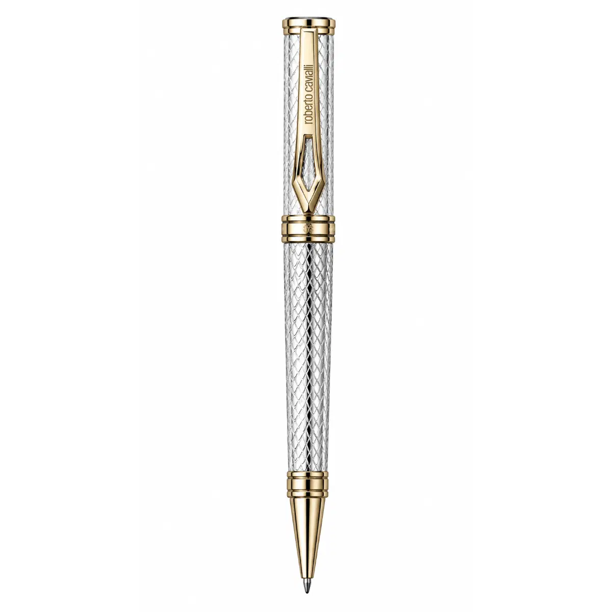 Roberto Cavalli Men's Ballpoint Pen Silver & Gold
