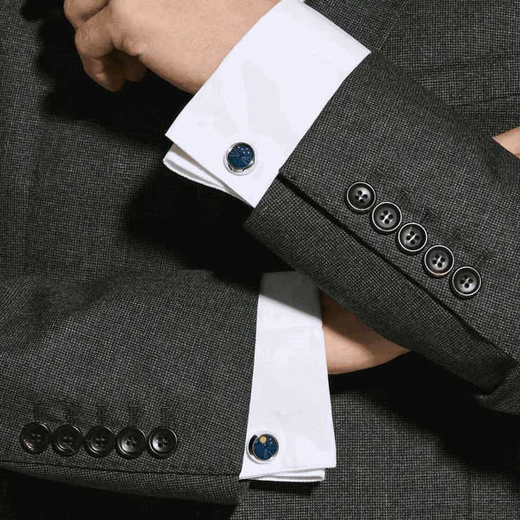 Montblanc Moonphase Cufflinks in Stainless Steel