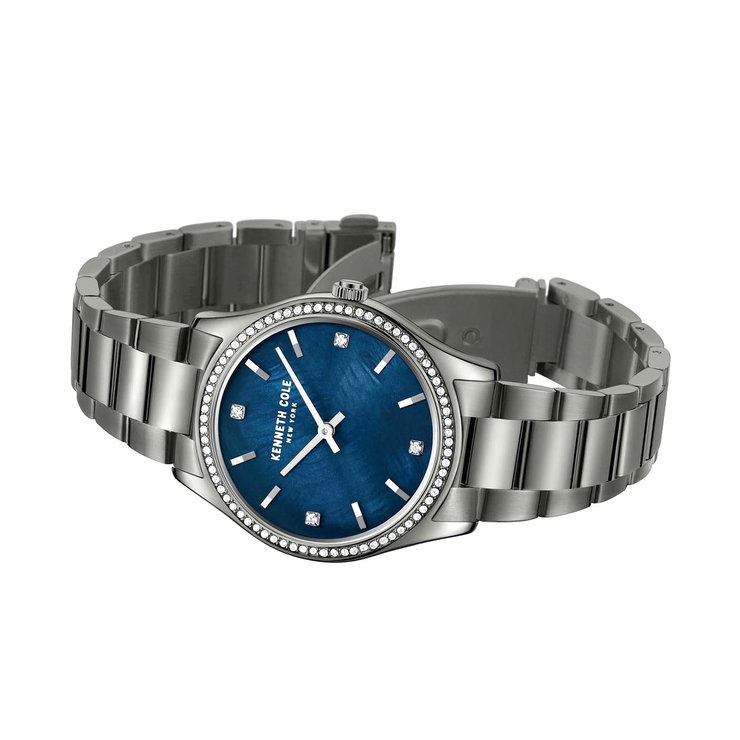 Kenneth Cole women watch steel gun metal