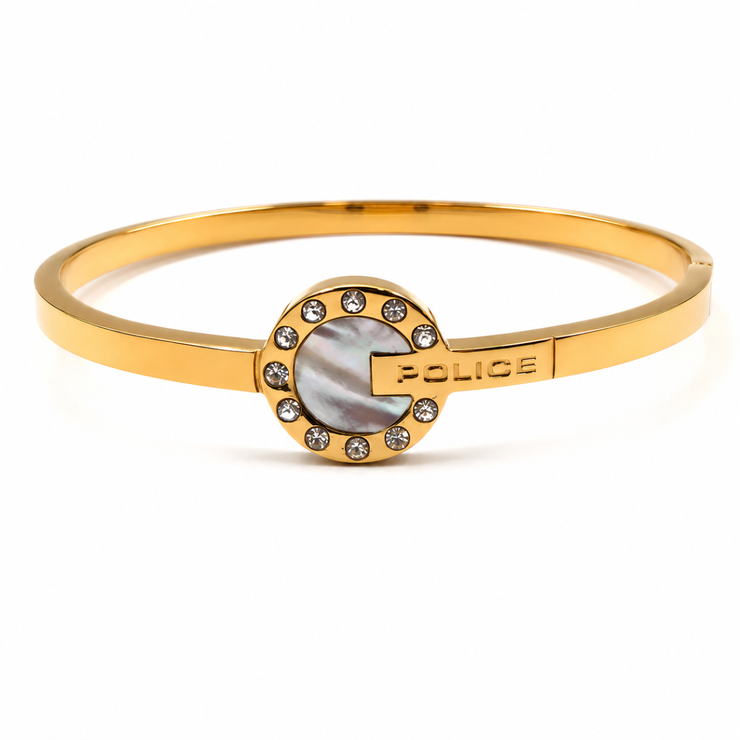 Police Women's Gold Bracelet with Sparkling Stones