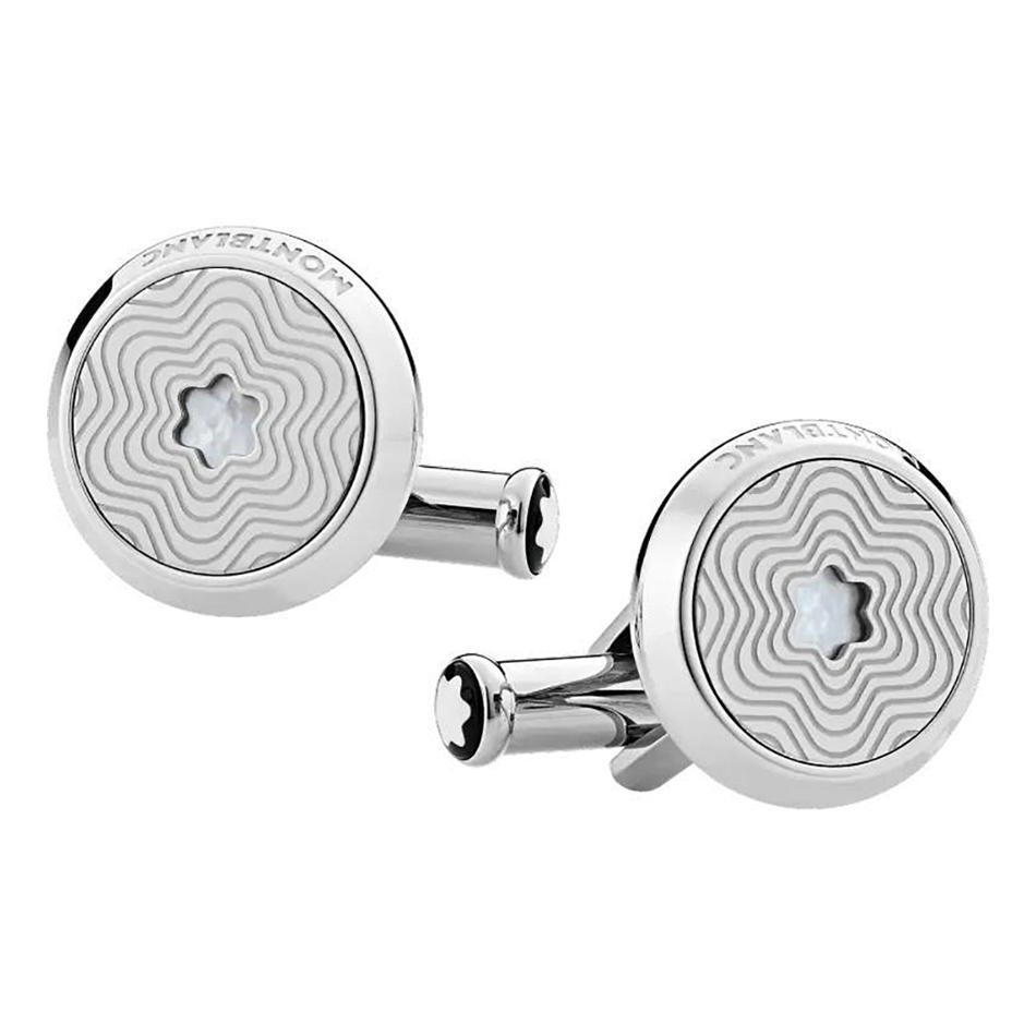Montblanc Star Cufflink stainless Steel Silver  