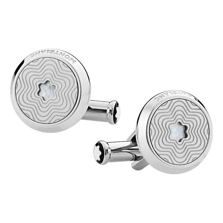 Montblanc Star Cufflink stainless Steel Silver  