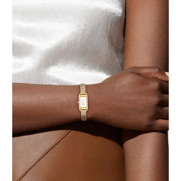 Coach Triple Tone Steel Silver White Dial Women Watch