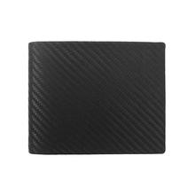 Dunhill men black leather embossed short section folded wallet 