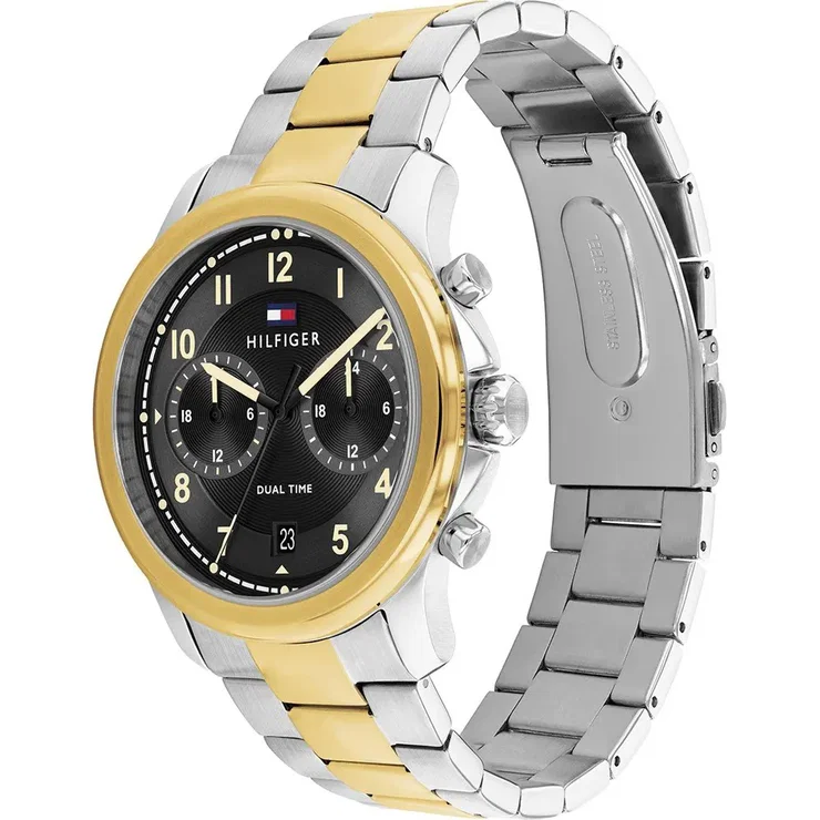 Tommy Hilfiger Men's Dual Time Two-Tone Steel watch