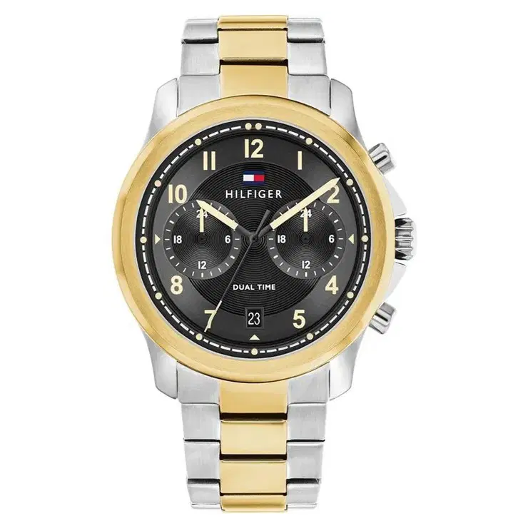 Tommy Hilfiger Men's Dual Time Two-Tone Steel watch 