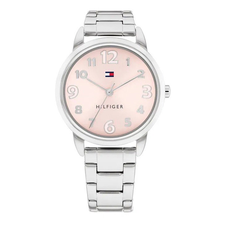 Tommy Hilfiger Kid's Watch - Silver Steel with Pink Dial