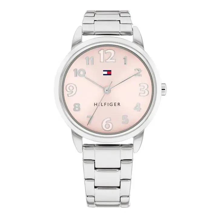 Tommy Hilfiger Kid's Watch - Silver Steel with Pink Dial