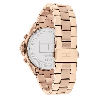 Tommy Hilfiger men's Watch - Rose Gold Steel - Blue Dial