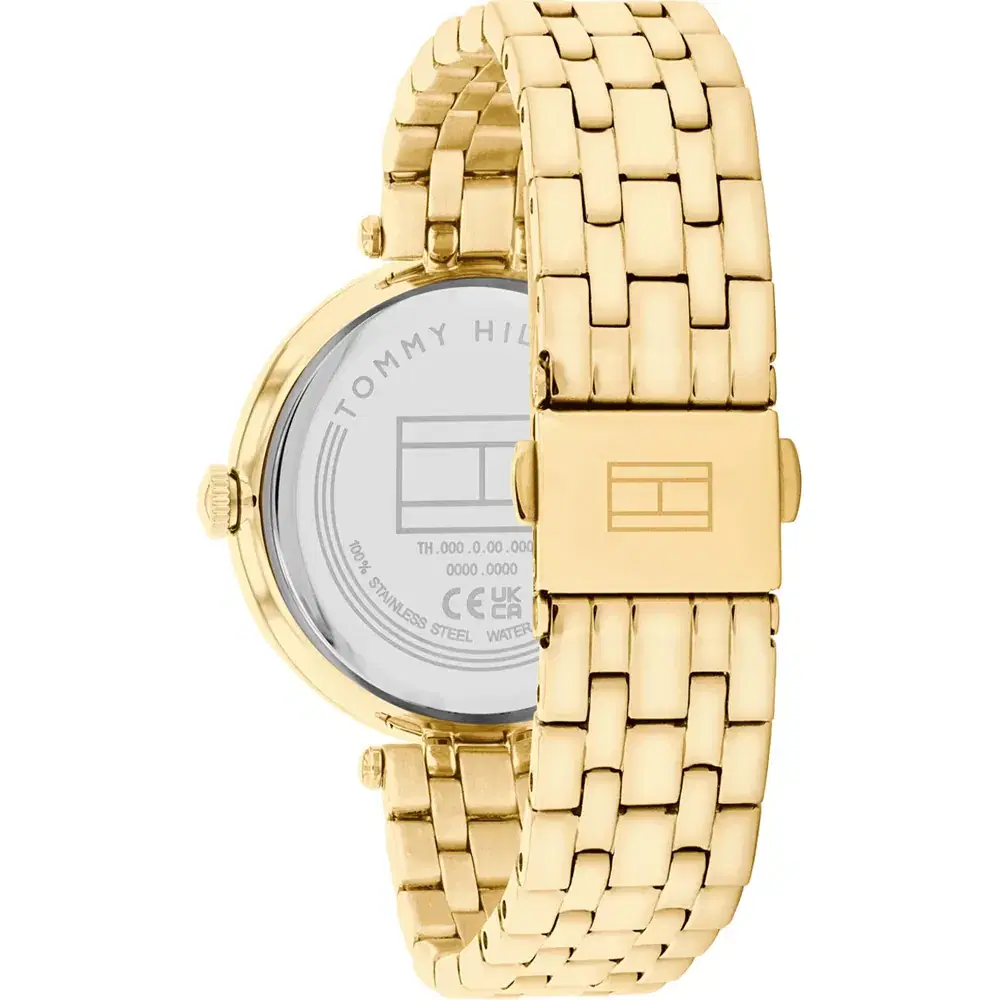 Tommy Hilfiger Women's Gold watch with Crystal Bezel 