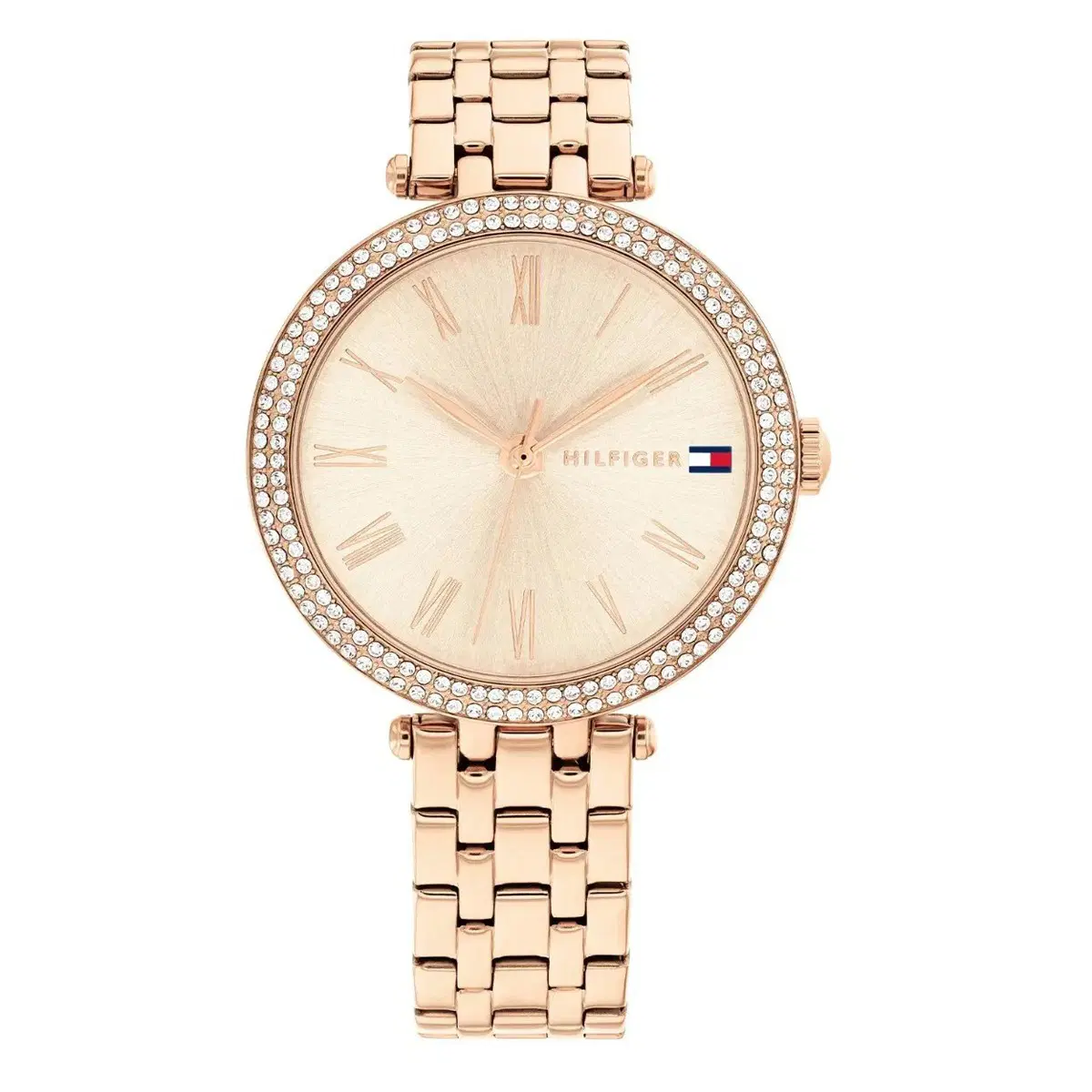 Tommy Hilfiger Women's Rose Gold Watch with Crystal Bezel