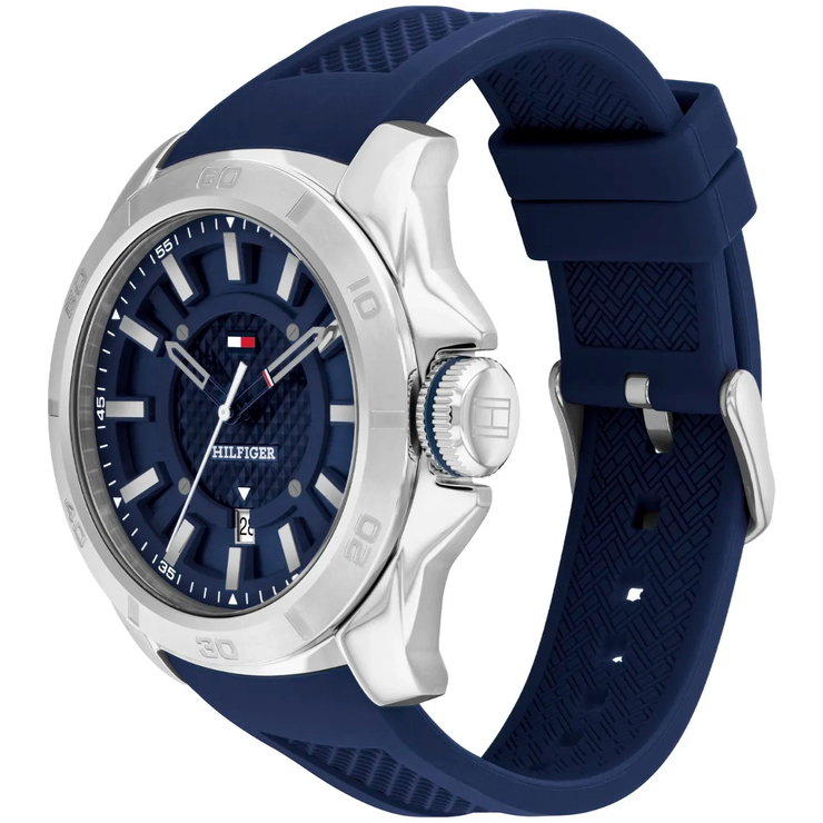 Tommy Hilfiger Men’s watch – Blue Dial, Blue Rubber Strap