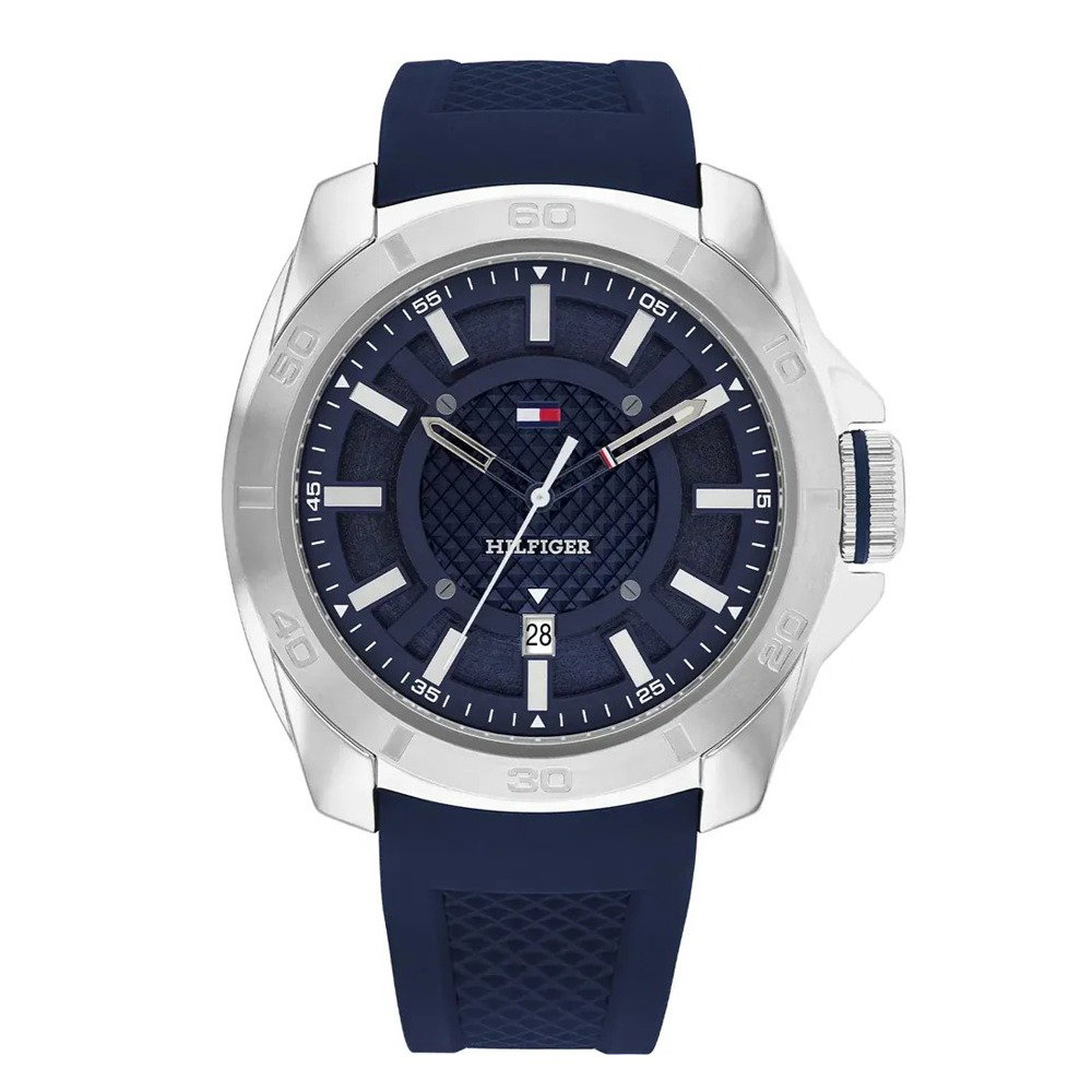 Tommy Hilfiger Men’s watch – Blue Dial, Blue Rubber Strap