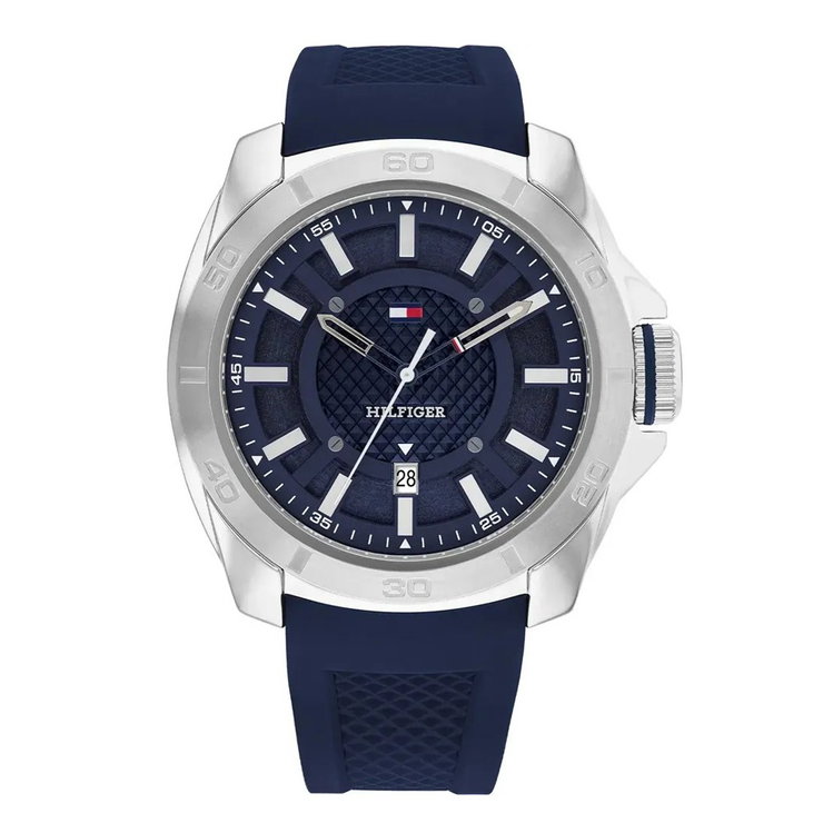 Tommy Hilfiger Men’s watch – Blue Dial, Blue Rubber Strap