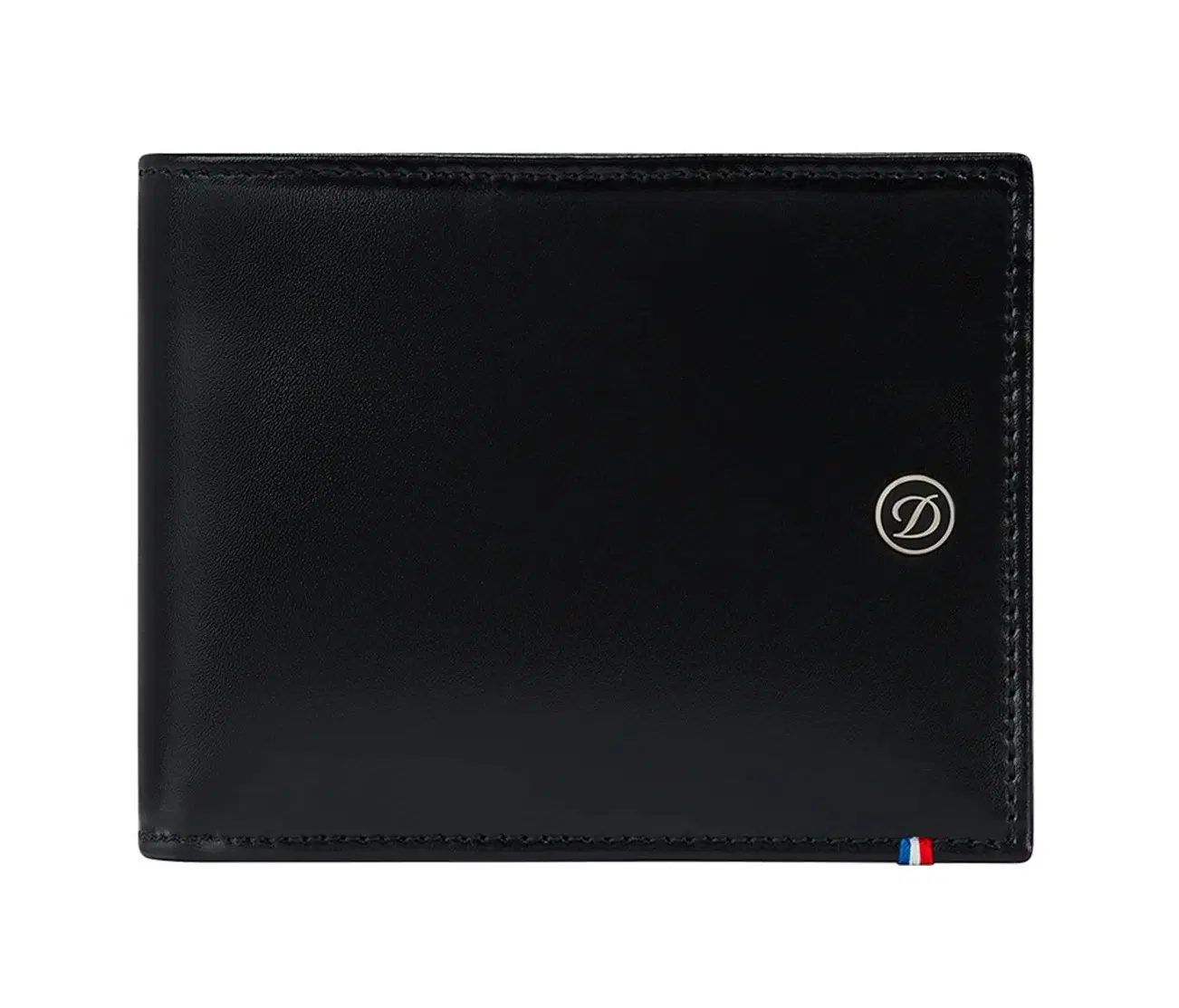 S.T. Dupont D wallet for men 6cc black leather