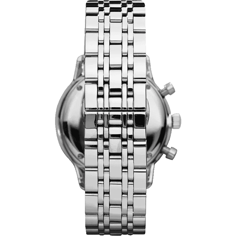 Emporio Armani Men Chronograph Watch Black Dial 