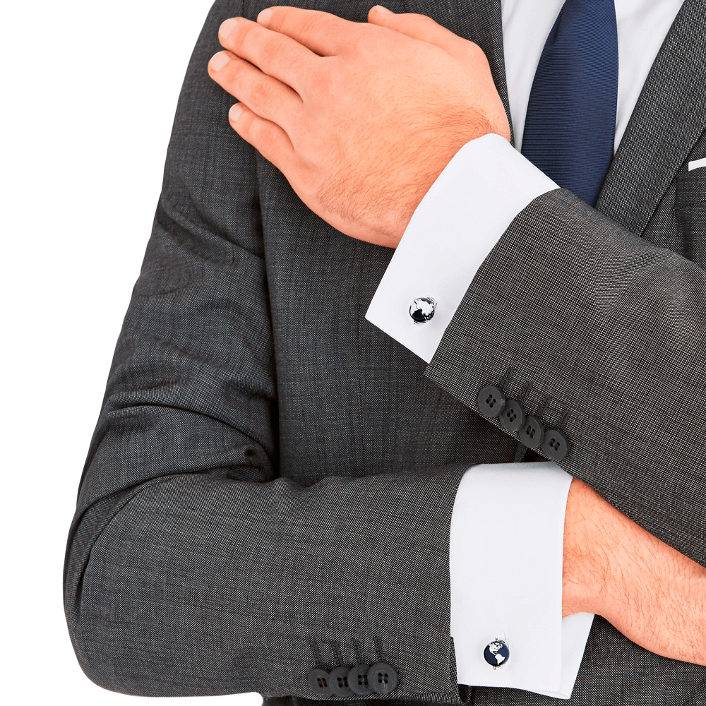 Montblanc Heritage Spirit Cufflinks with Globe Design 