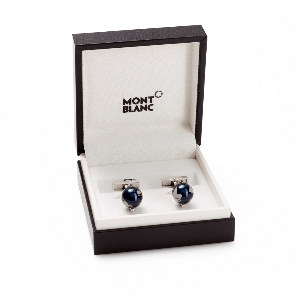 Montblanc Heritage Spirit Cufflinks with Globe Design 