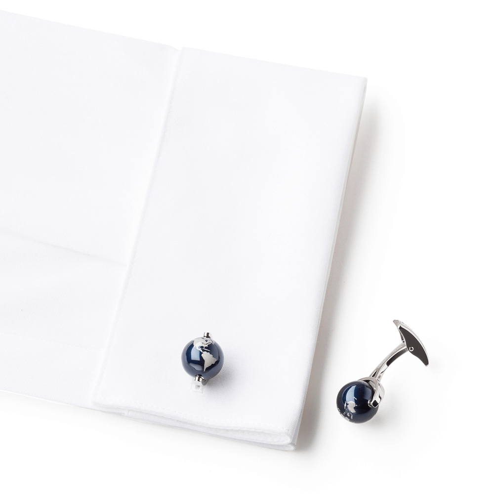 Montblanc Heritage Spirit Cufflinks with Globe Design 