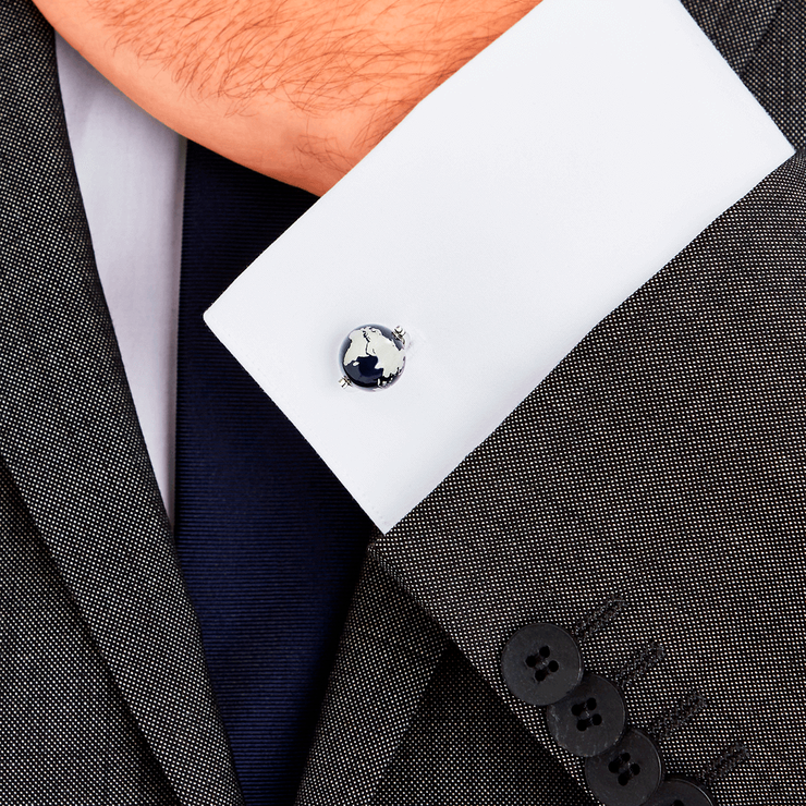 Montblanc Heritage Spirit Cufflinks with Globe Design