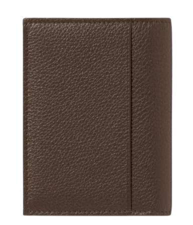 Montblanc Soft Grain card holder 4cc dark brown leather 