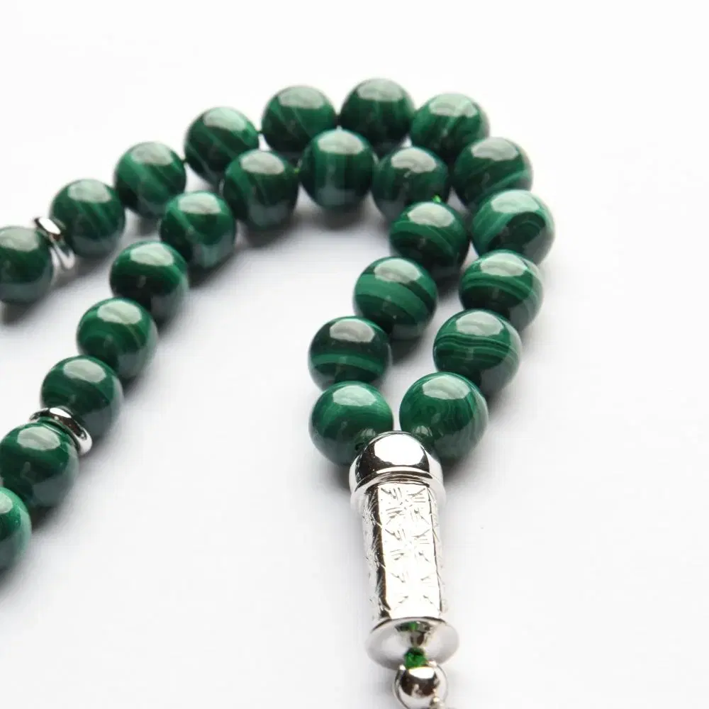 Zayan Malachite Rosary 10mm with Silver
