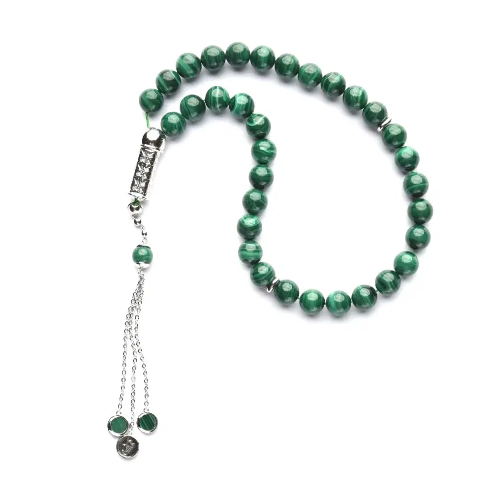 Zayan Malachite Rosary 10mm with Silver