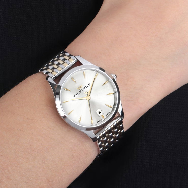 Philip watch GRACE ladies watch steel silver , Gold