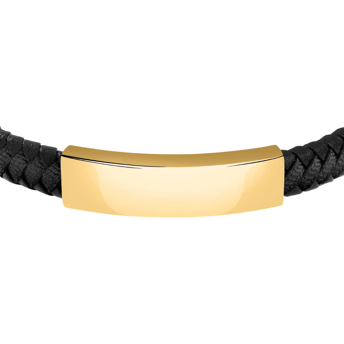 Sector Bandy bracelet for men gold , Black leather