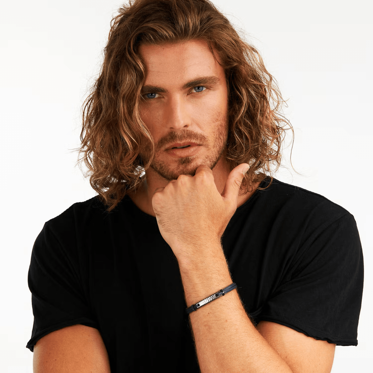 Sector BANDY gent bracelet black , Brown leather size 210m