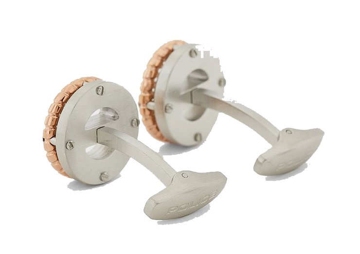 Police BOLT cufflink for men steel silver , Rose gold