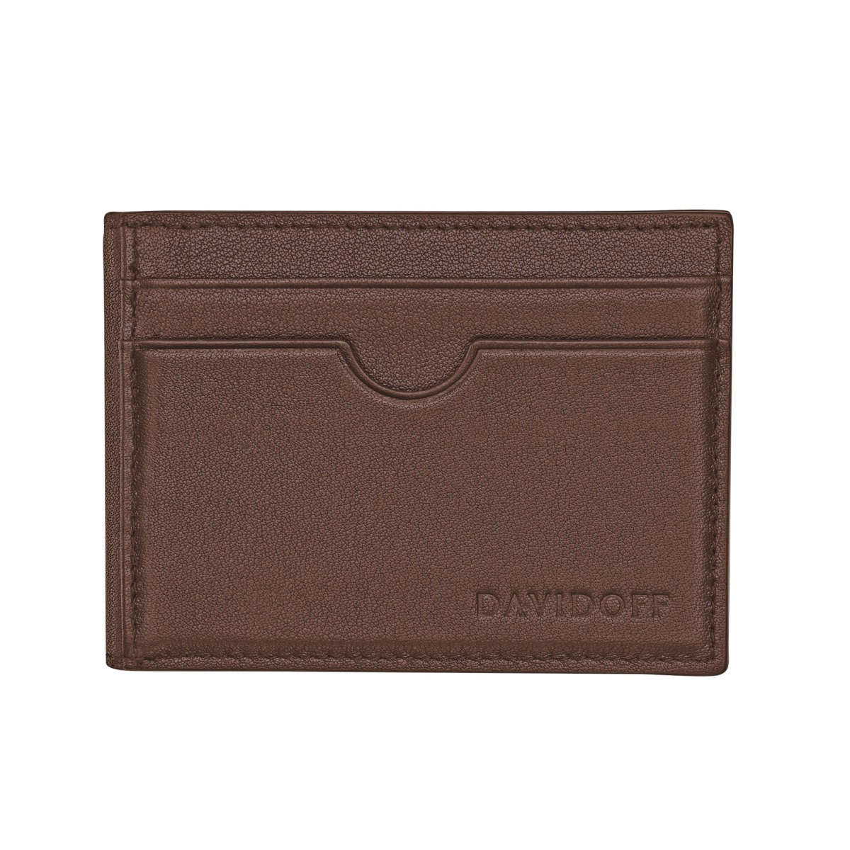Davidoff Men Brown Leather Wallet Bifold 
