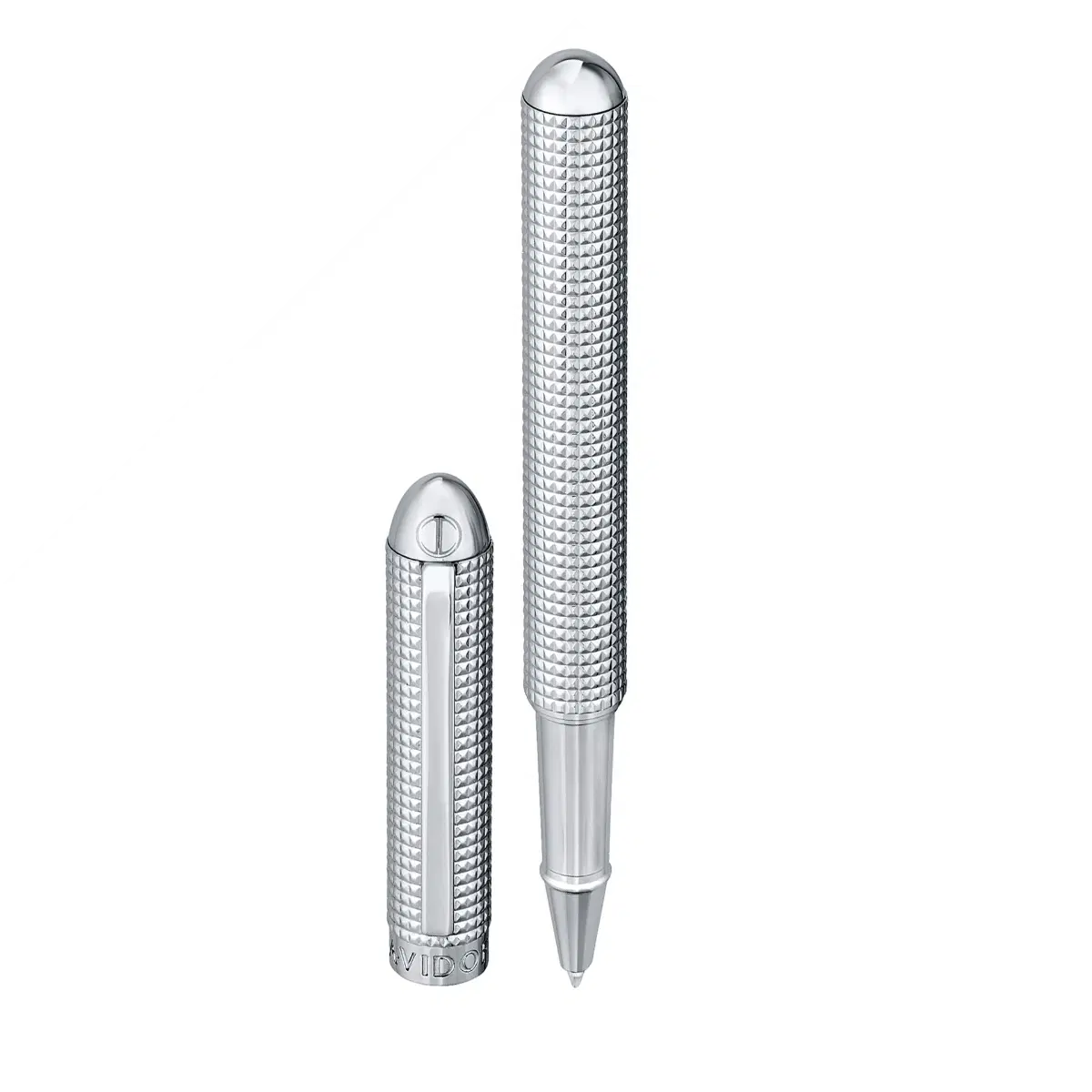Davidoff Stainless Steel Textured Rollerball Pen Silver