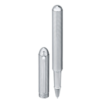 قلم دافيدوف رولربول ستيل بتصميم محبب باللون الفضي