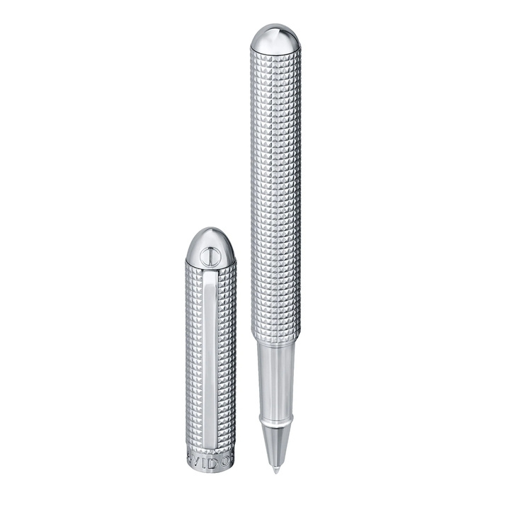Davidoff Stainless Steel Textured Rollerball Pen Silver