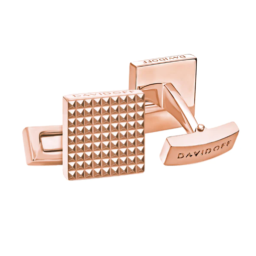 Davidoff Rose Gold Tone Steel Cufflinks for Men