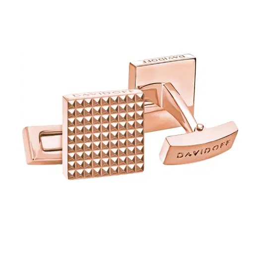 Davidoff Rose Gold Tone Steel Cufflinks for Men
