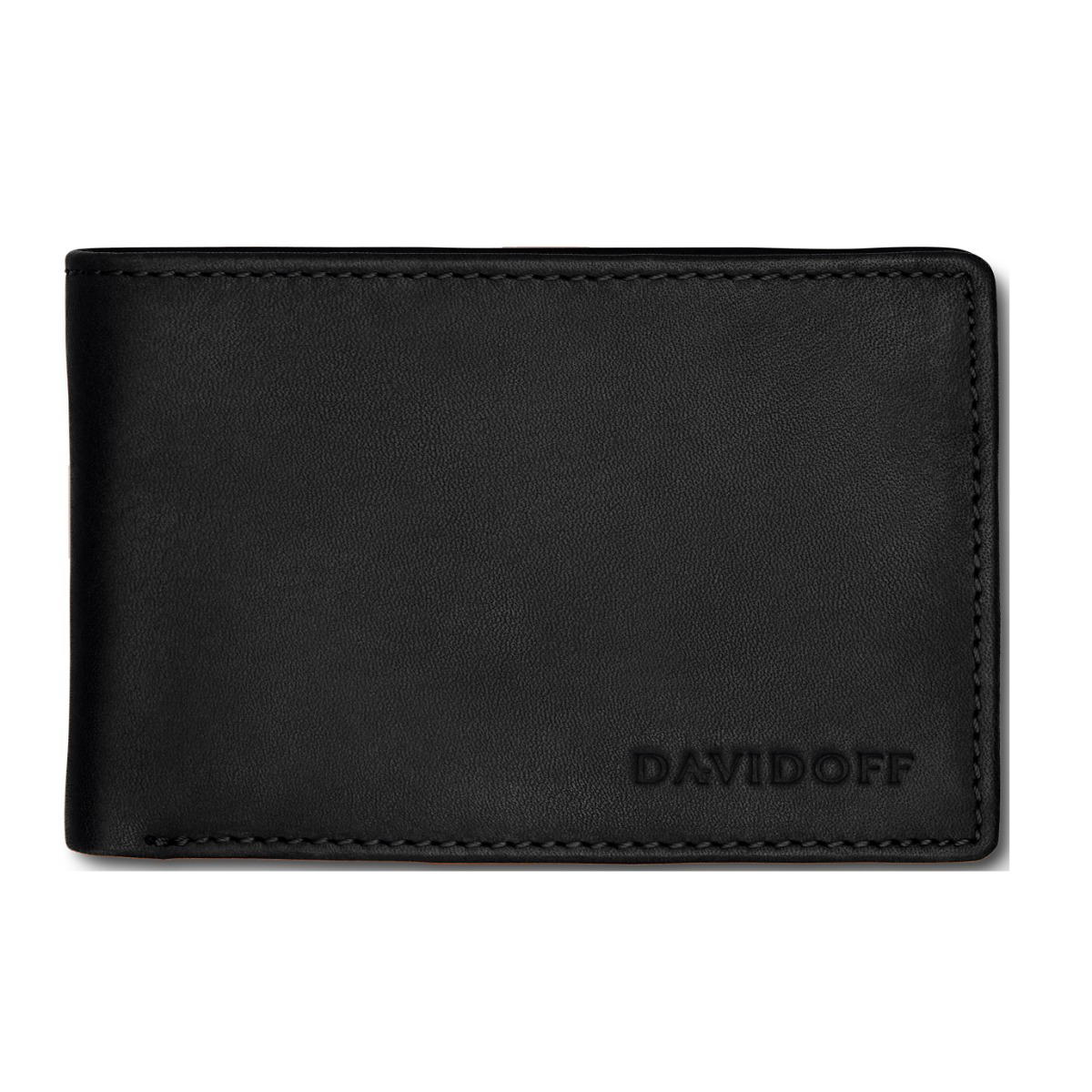 Davidoff Basic Men Black Leather Wallet Classic Design