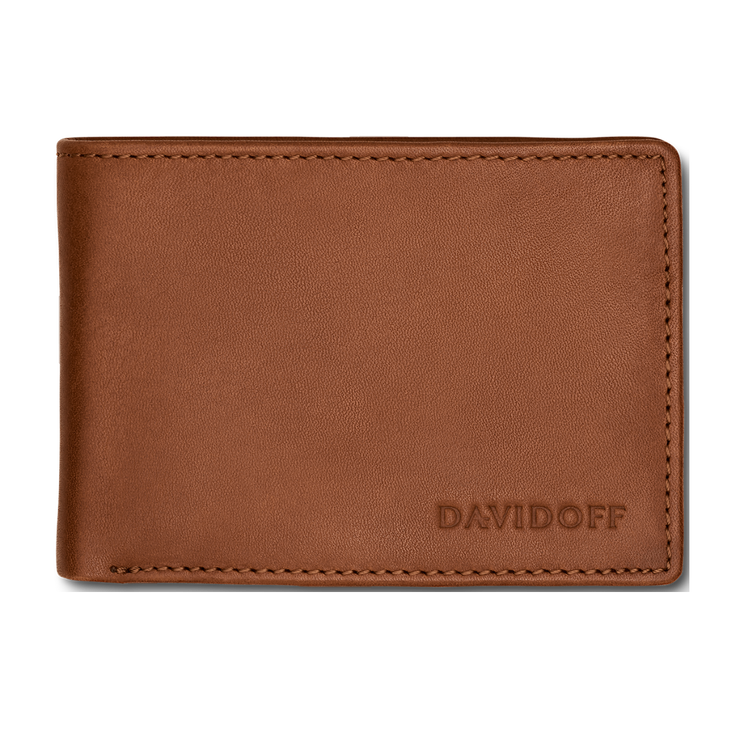 Davidoff Basic Men Brown Leather Wallet Classic