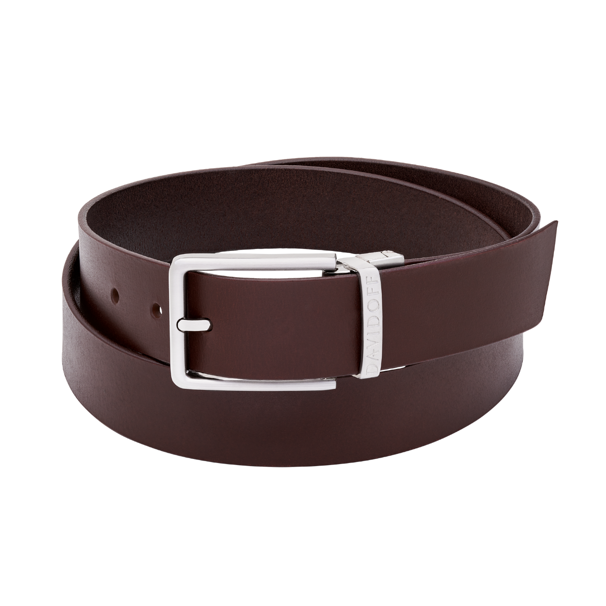Davidoff Essentials Brown Leather Belt for Men