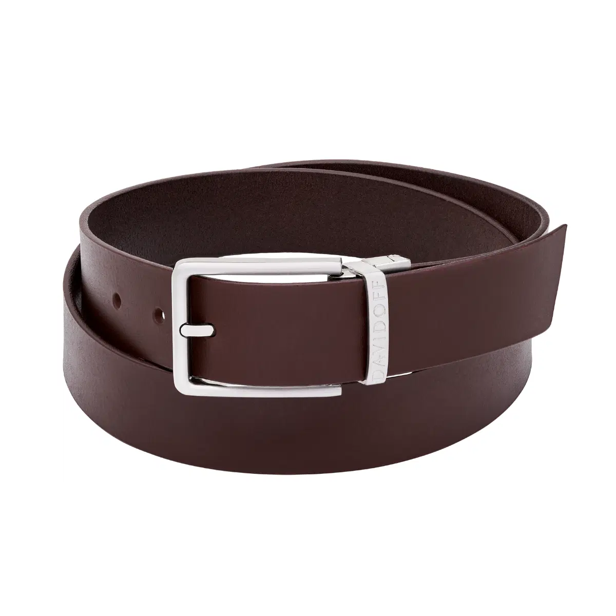 Davidoff Essentials Brown Leather Belt for Men