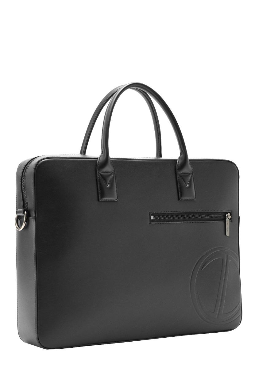 Davidoff Venice Leather Briefcase for Men Black