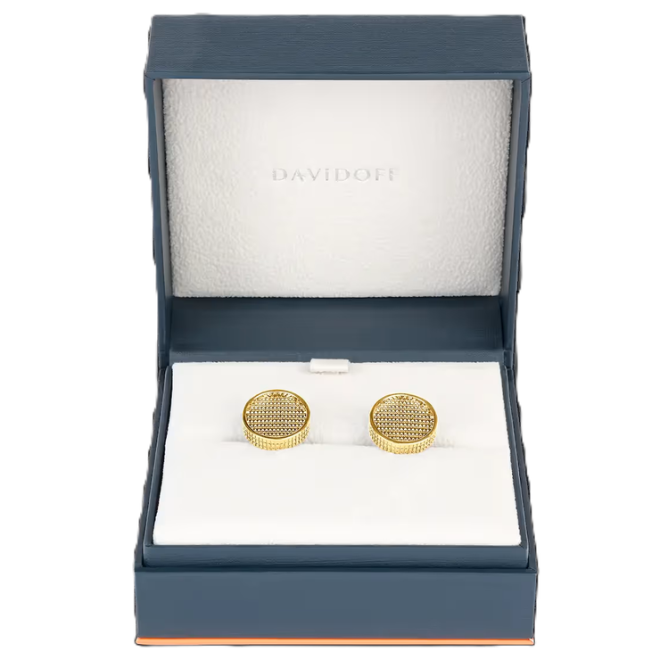 Davidoff Paris Men Cufflinks Gold Stainless Steel