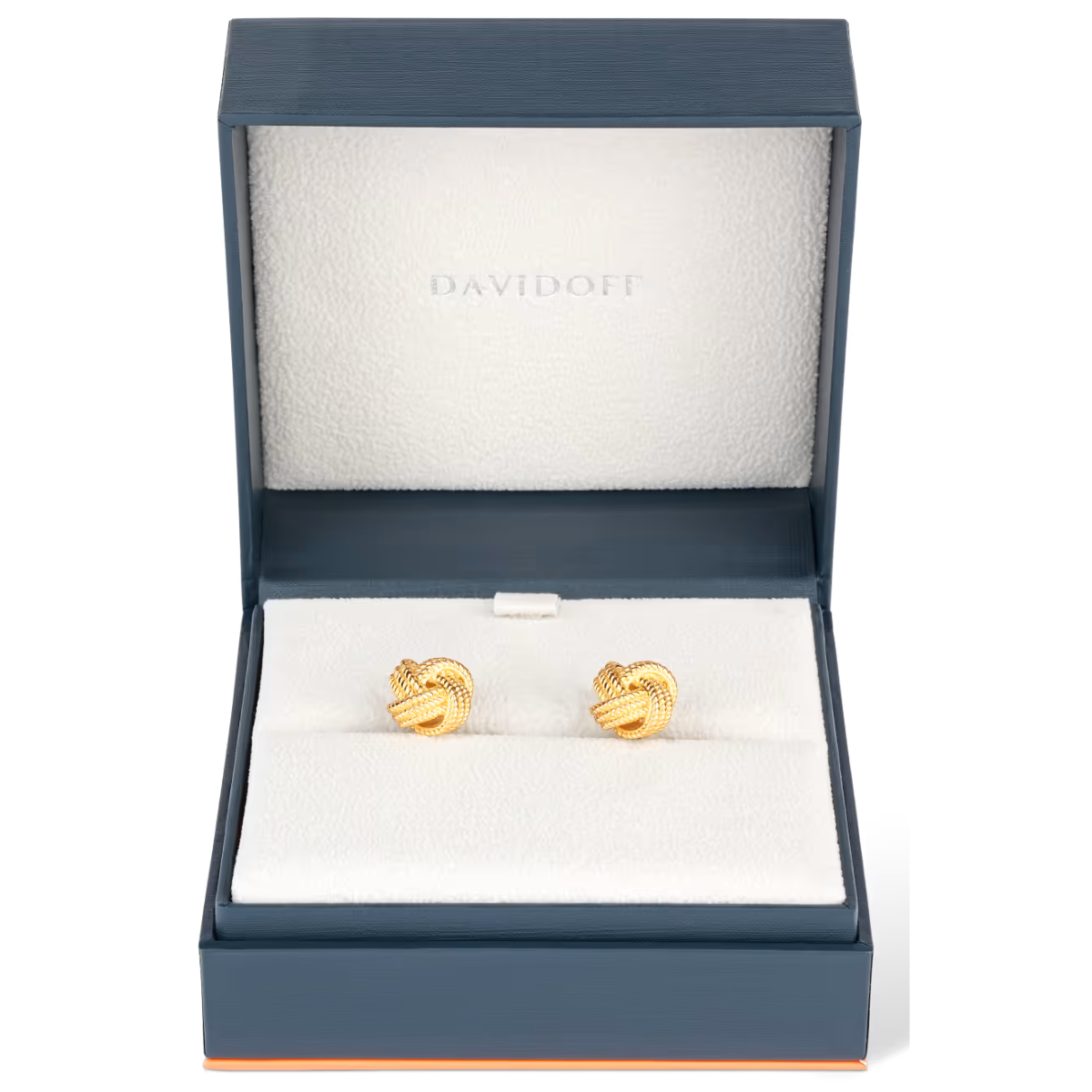 Davidoff Men Knot Cufflinks Light Gold Steel Design